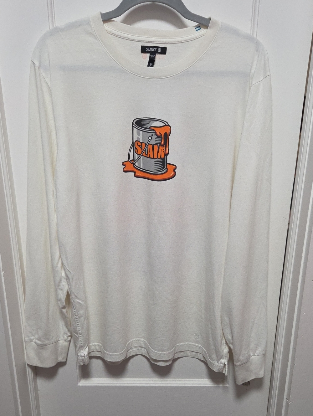 Stance Long Sleeve Graphic Tee in White/Cream